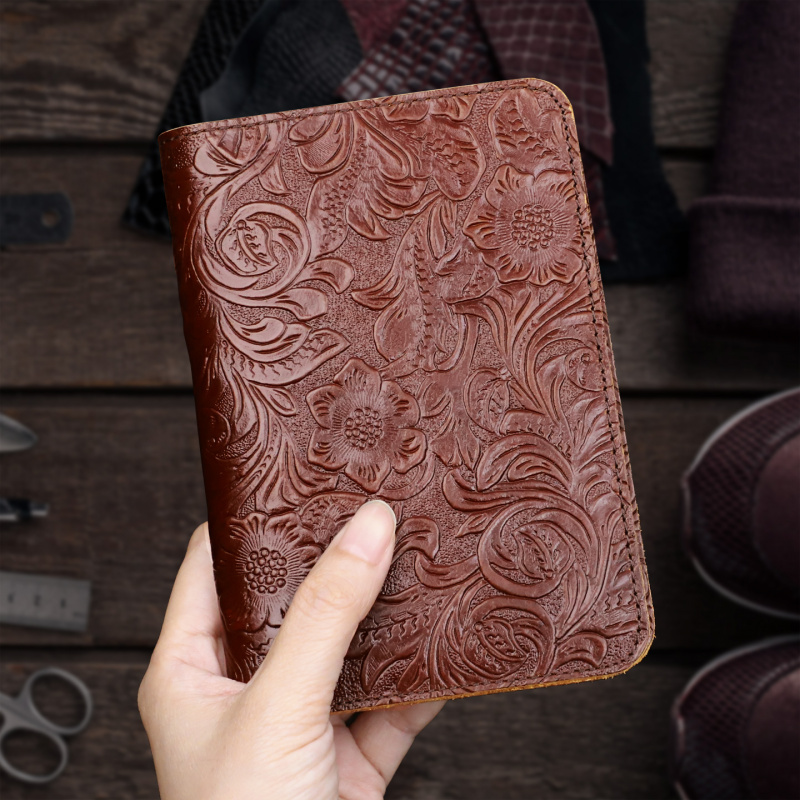 Leather Passport Cover - Genuine Leather Passport Holder Travel Wallet