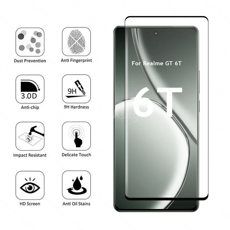 For Realme GT 6T Glass 3D Curv - Realme Gt 6 review and price