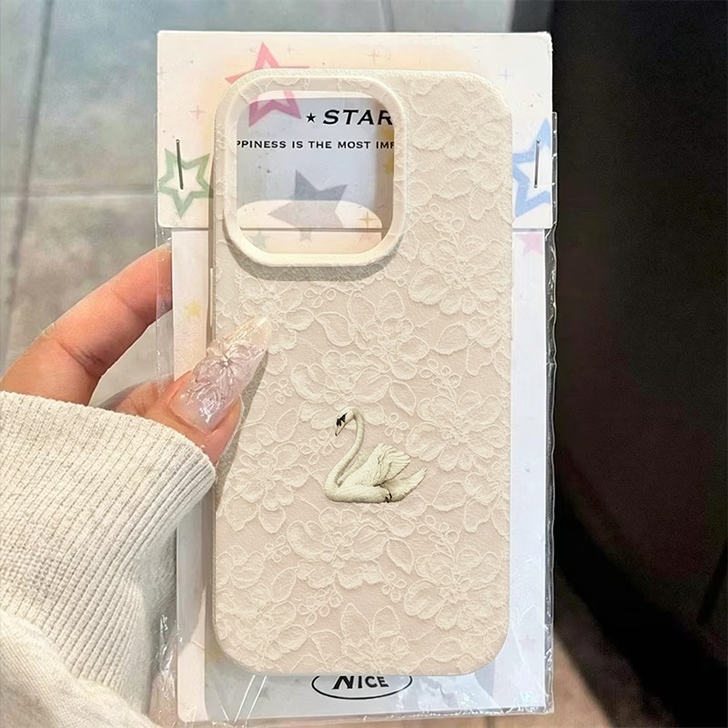 Lace Swan Pattern Lychee Textu - Apple Iphone 15 review and price