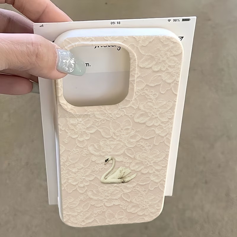 Lace Swan Pattern Lychee Textu - Apple Iphone 15 review and price