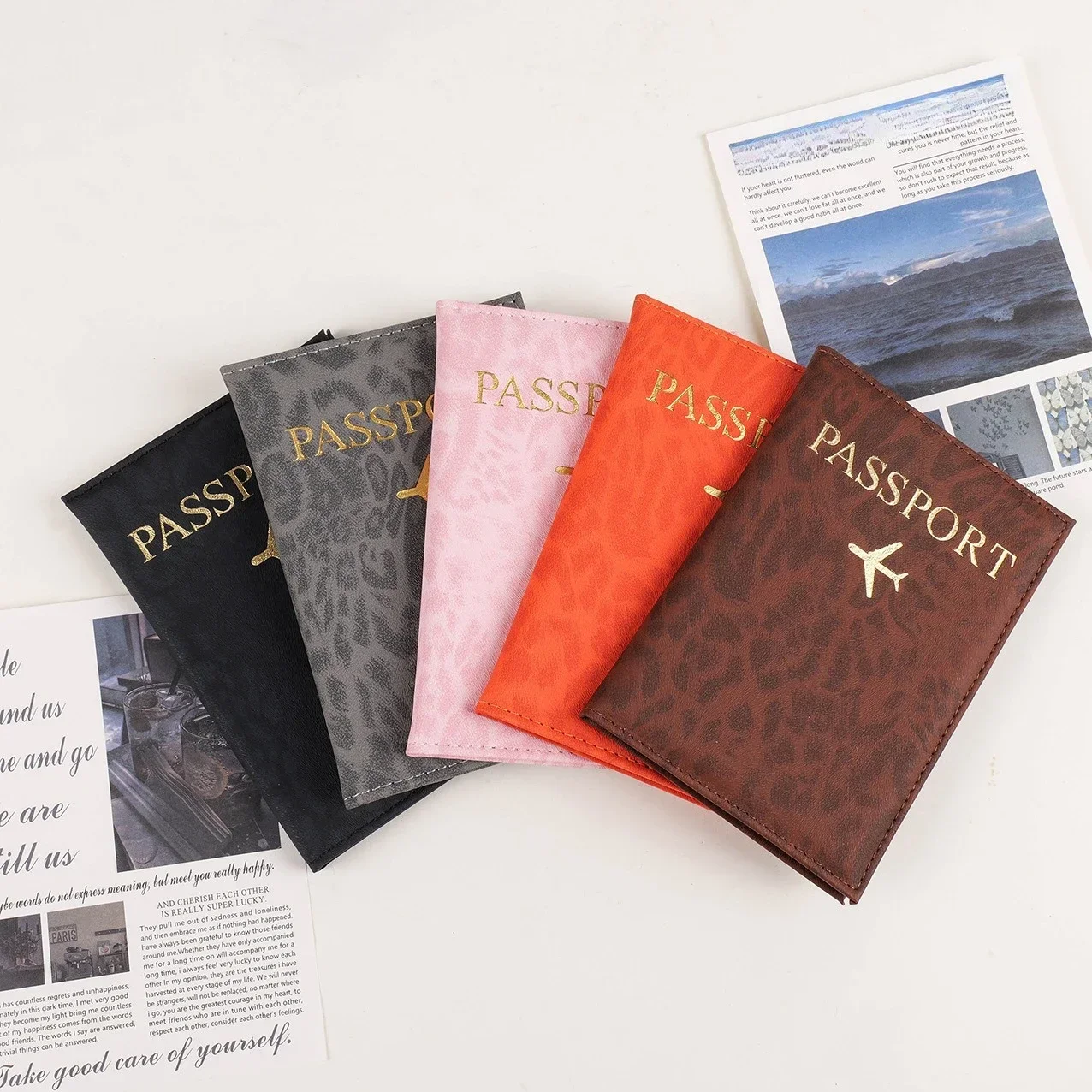 Leopard Print Travel Passport  - Leather Passport Cover review and price