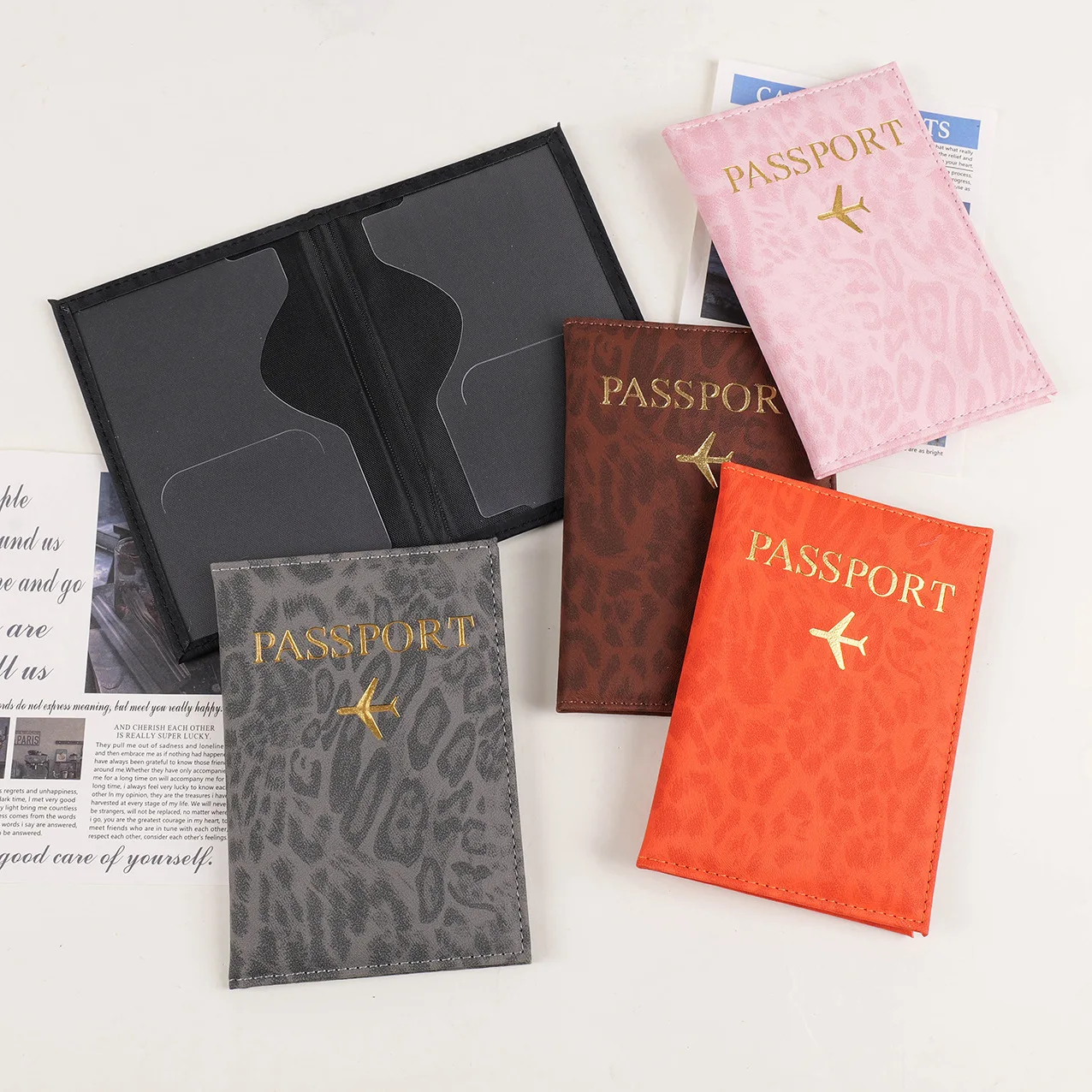 Leopard Print Travel Passport  - Leather Passport Cover review and price